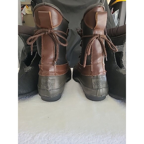 LakeNTrail Men Leather Thermolite Wool Sock Steel Shank Boots sz 10 Snow Cold - Picture 3 of 8